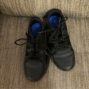 Shoes For Crews Women's 6.5Black Falcon III Leather Slip Resistant Work Sneakers